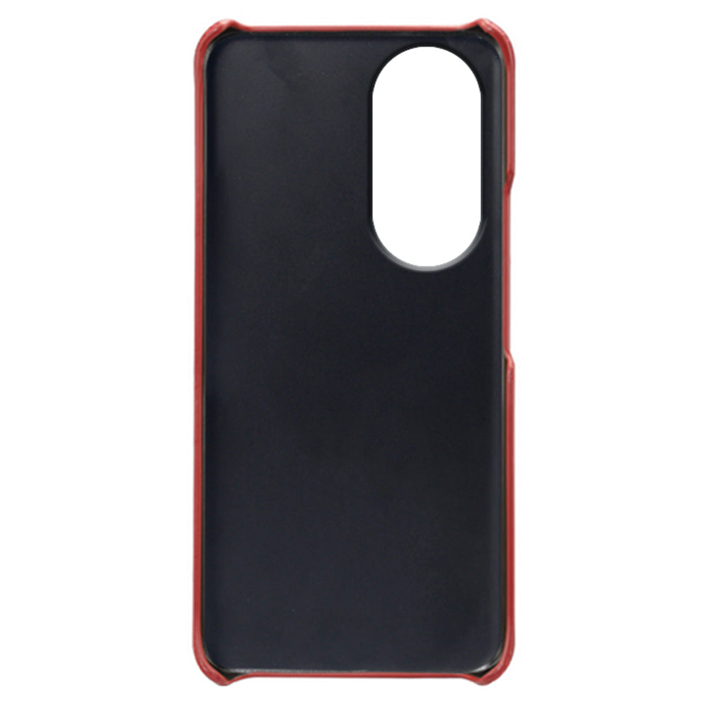 For Honor 90 PU Leather Coated Hard PC Cover Calf Texture Shockproof Phone Case