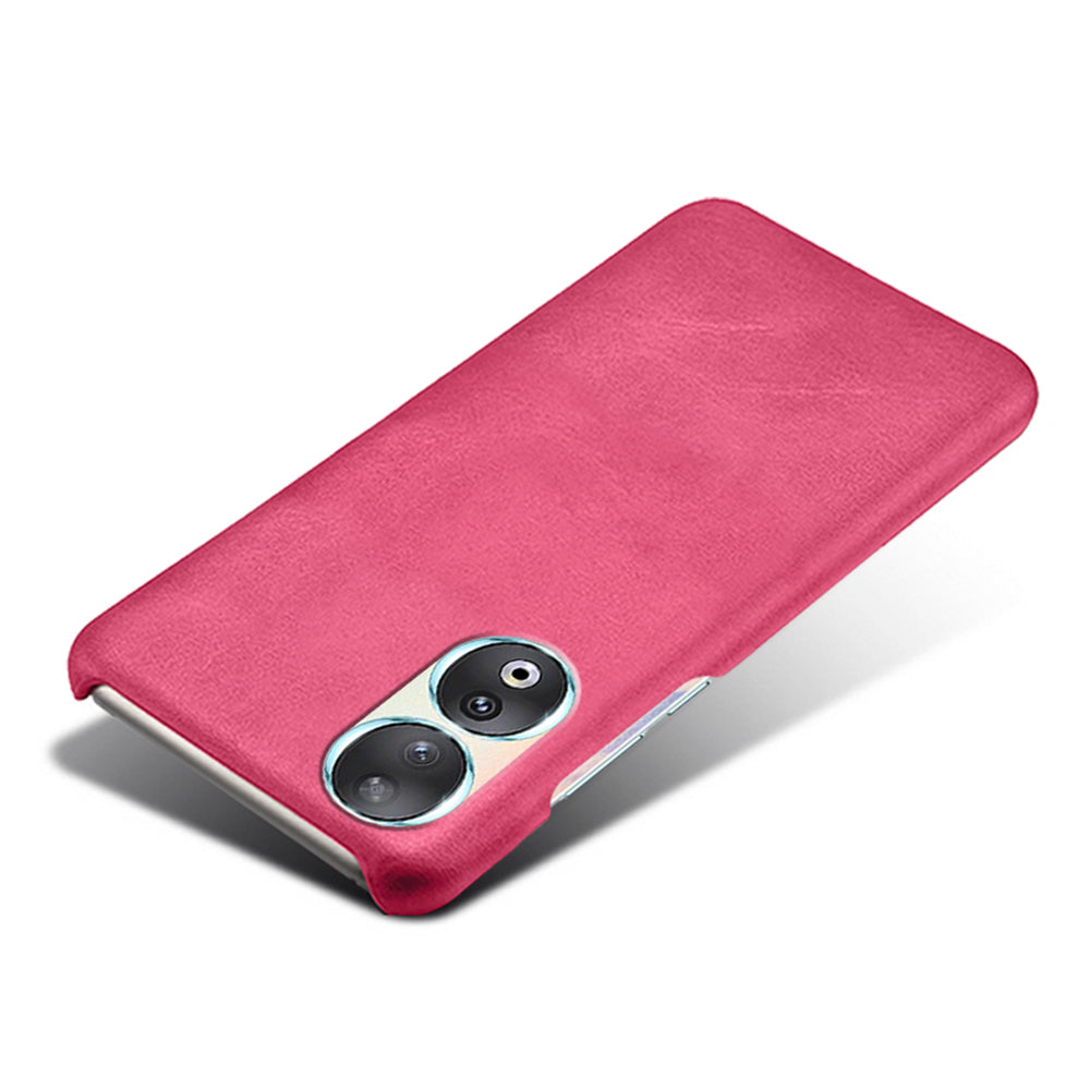 For Honor 90 PU Leather Coated Hard PC Cover Calf Texture Shockproof Phone Case
