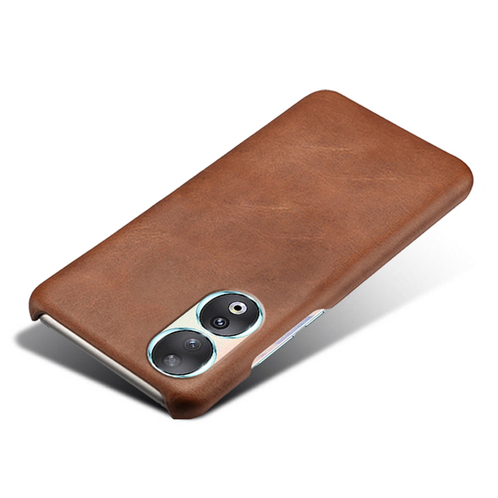 For Honor 90 PU Leather Coated Hard PC Cover Calf Texture Shockproof Phone Case