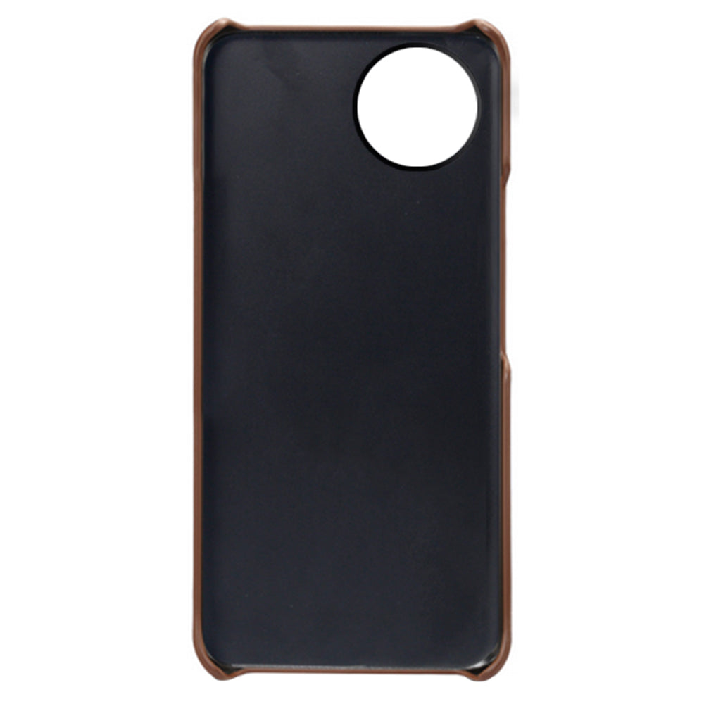 For vivo Y02A 4G / Y02 4G / Y11 (2023) Anti-Scratch Back Case PU Leather + PC Calf Texture Phone Cover