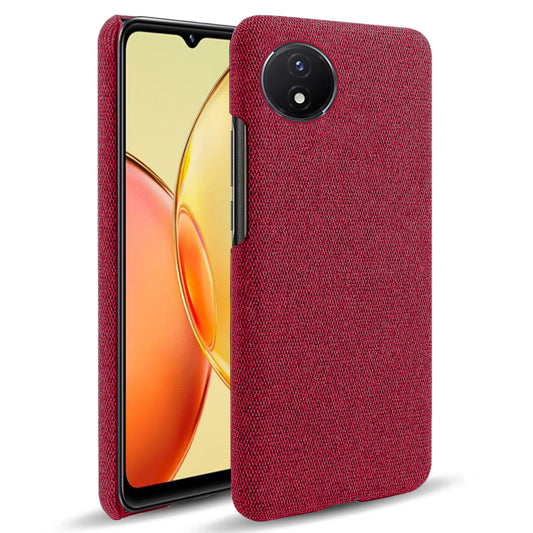 Protective Case for vivo Y02 4G / Y02A 4G / Y11 (2023) , Cloth+Hard PC Anti-Shock Phone Cover