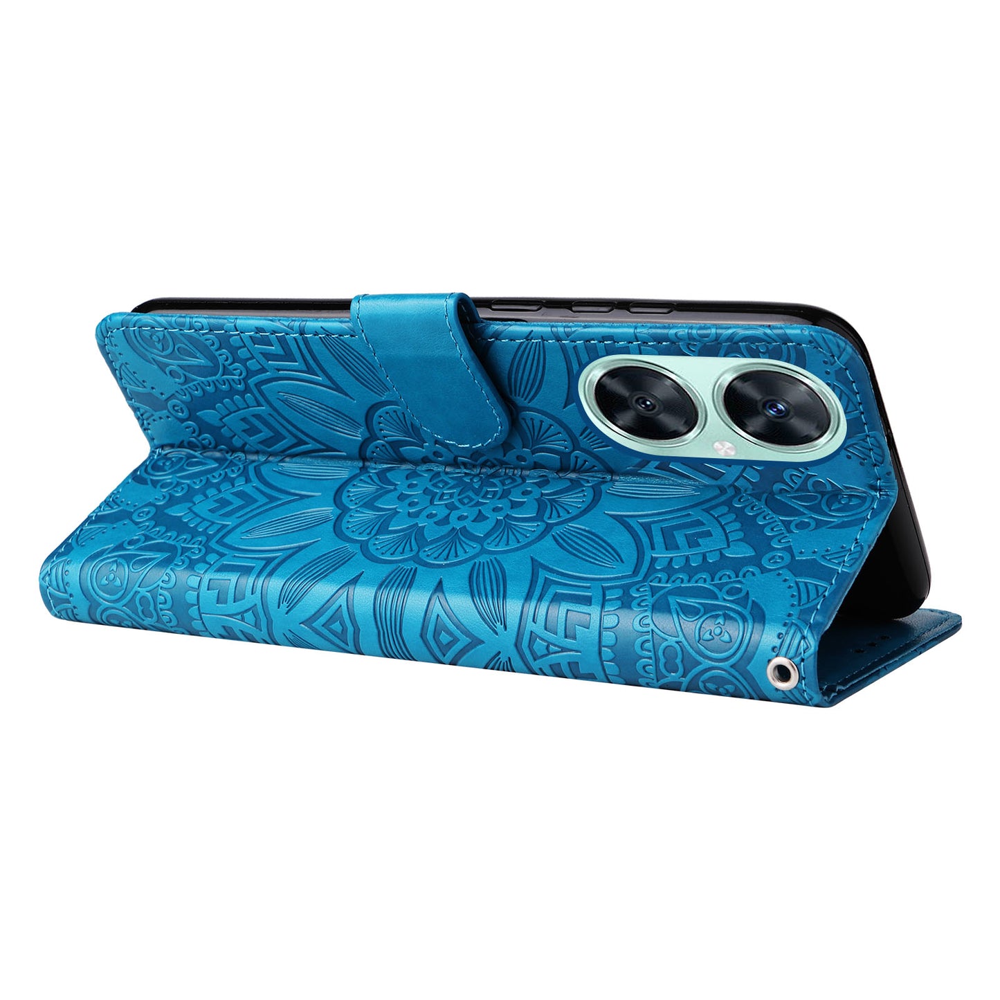 For Huawei Nova 11i / Maimang 20 / Enjoy 60 Pro Sunflower Imprinted Stand PU Leather Cover Wallet Case