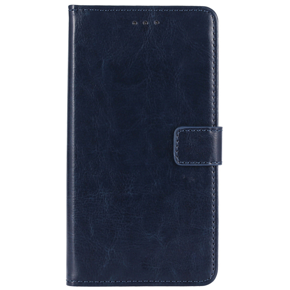 For Doogee X98 Crazy Horse Texture PU Leather Phone Case Wallet Stand Phone Cover