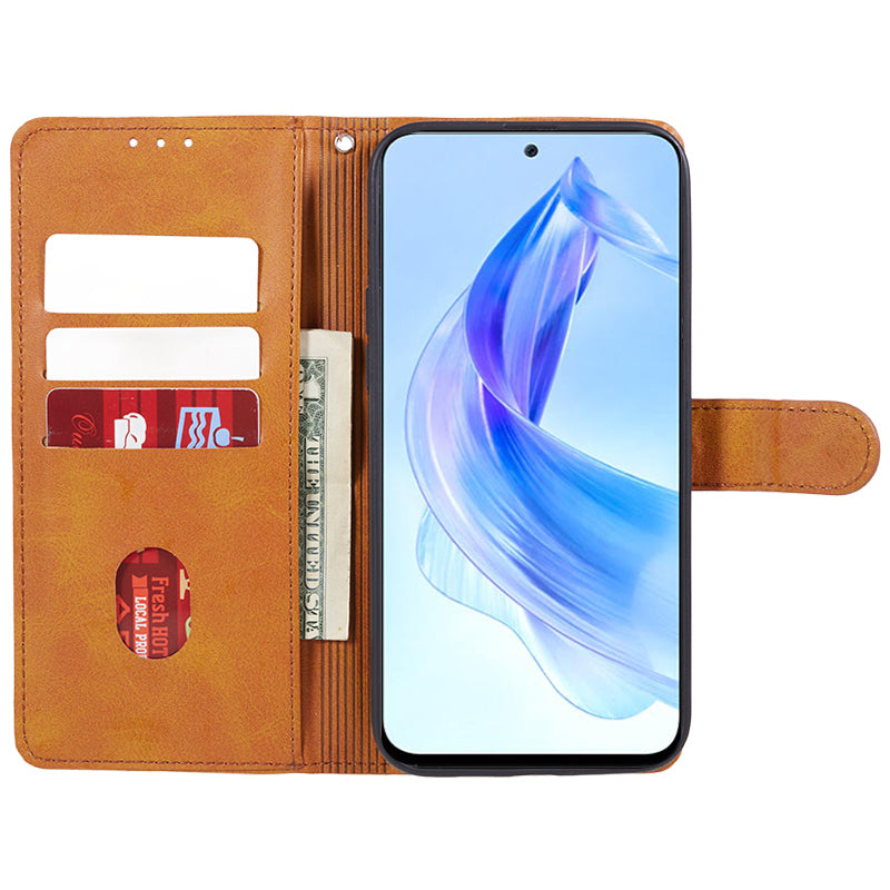 For Honor X40 5G / X9a 5G / Magic5 Lite 5G PU Leather Anti-fall Phone Case Calf Texture Wallet Stand Cover