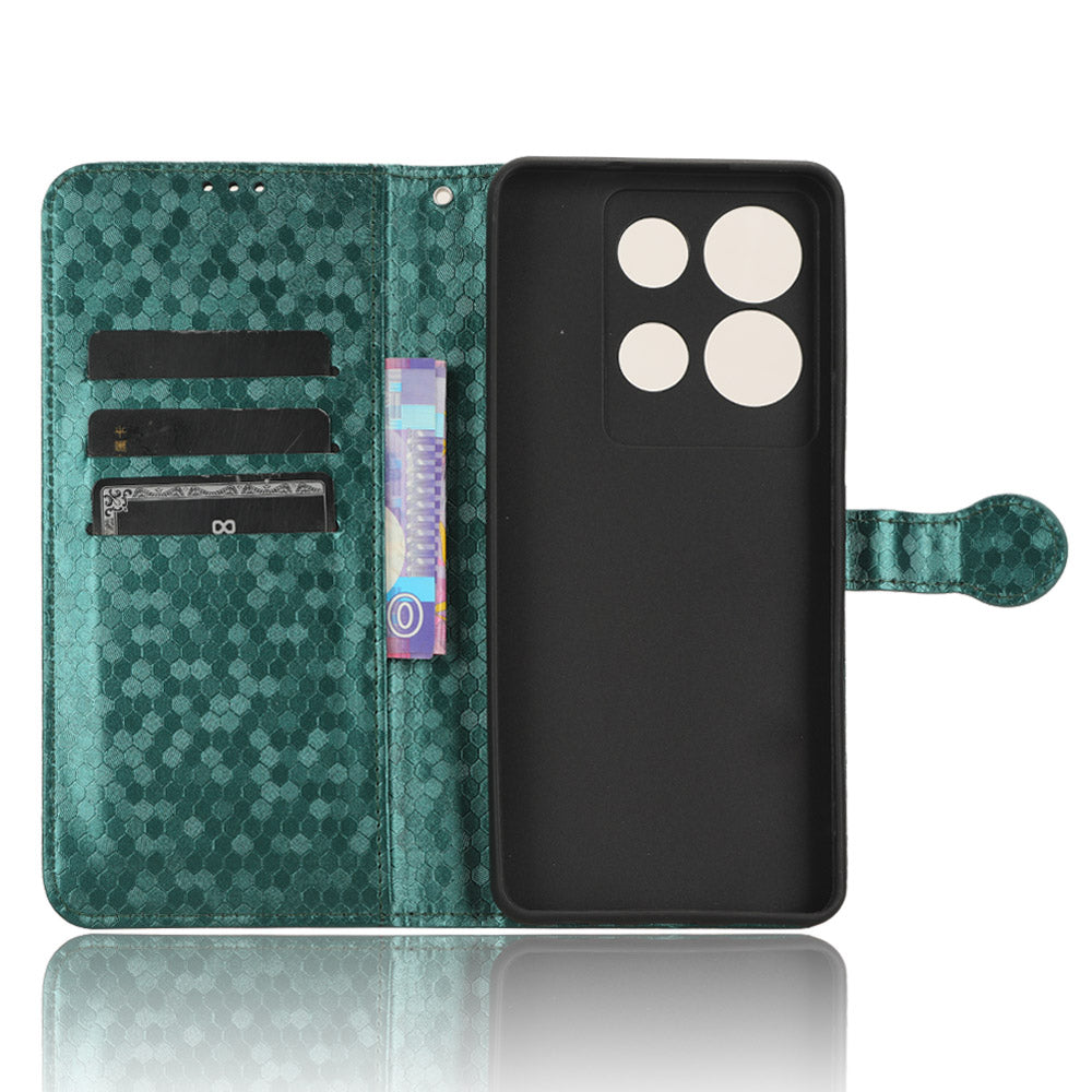 For Infinix Note 30 5G Leather Wallet Phone Case Dot Imprinted Shockproof Stand Cover