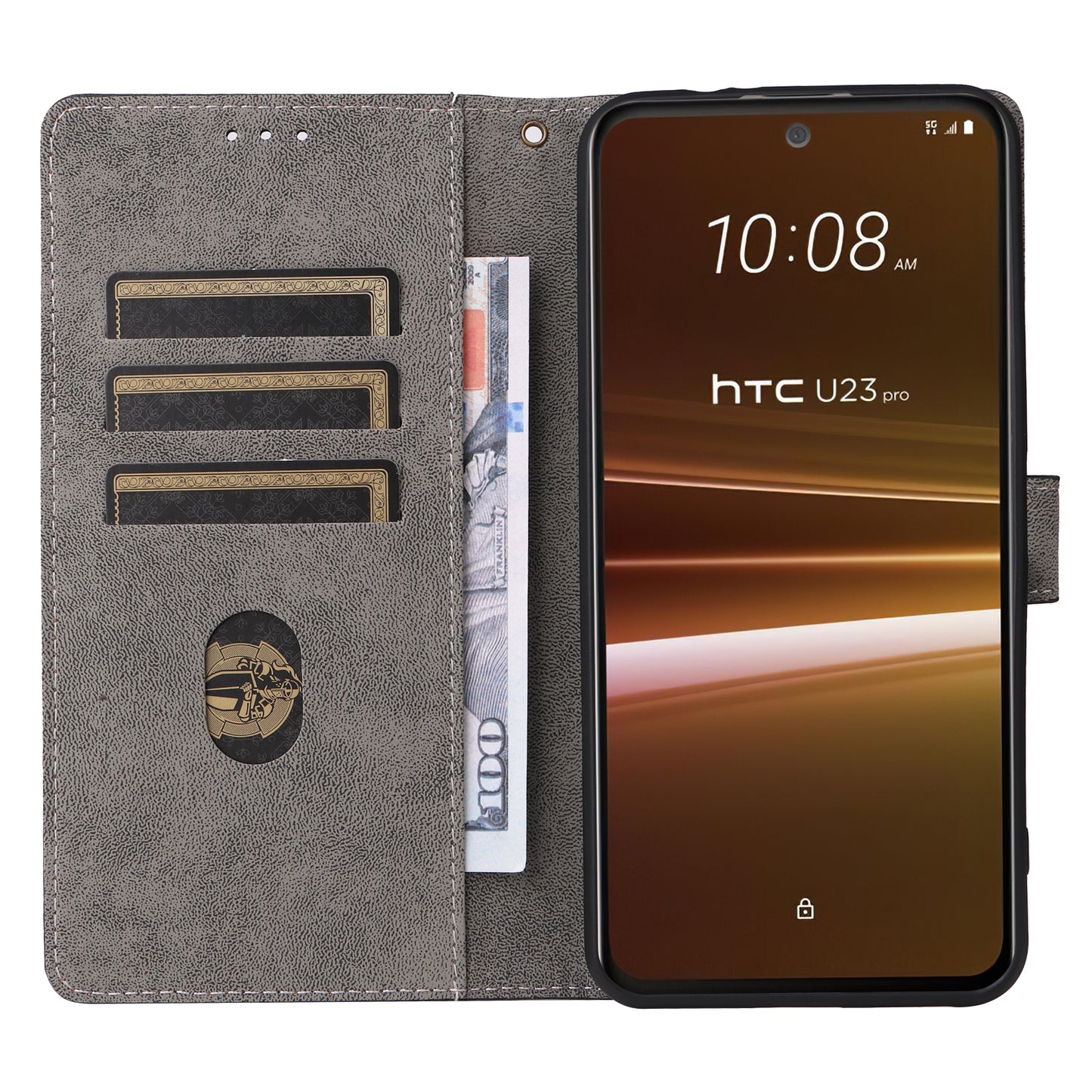 For HTC U23 / U23 Pro 5G Scratch Proof Phone Cover RFID Blocking Wallet Stand Shell Leather Case