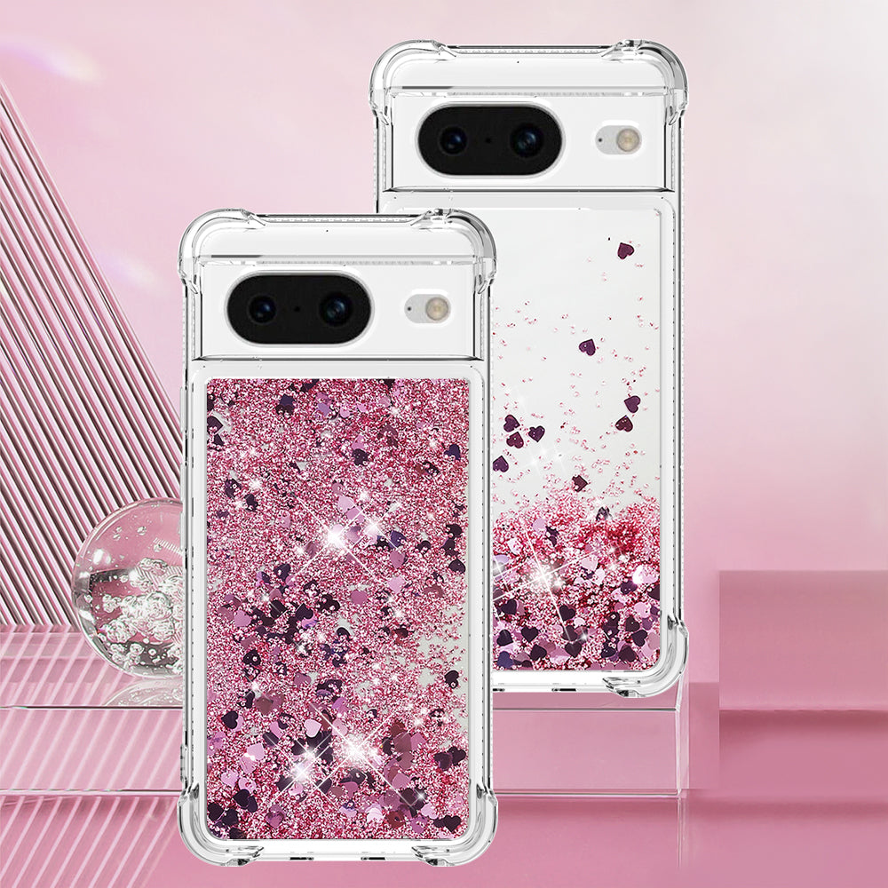 YB Quicksand Series-1 for Google Pixel 8 Sparkle Flowing Case TPU Corner Cushion Phone Cover