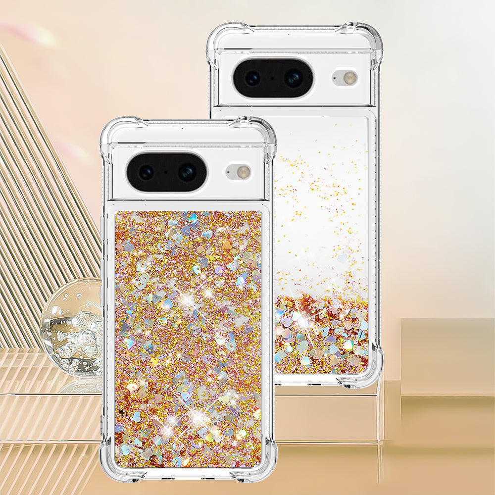 YB Quicksand Series-1 for Google Pixel 8 Sparkle Flowing Case TPU Corner Cushion Phone Cover