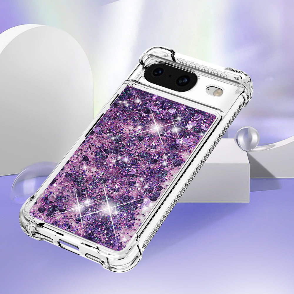 YB Quicksand Series-1 for Google Pixel 8 Sparkle Flowing Case TPU Corner Cushion Phone Cover
