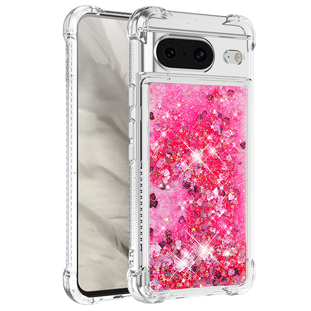 YB Quicksand Series-1 for Google Pixel 8 Sparkle Flowing Case TPU Corner Cushion Phone Cover