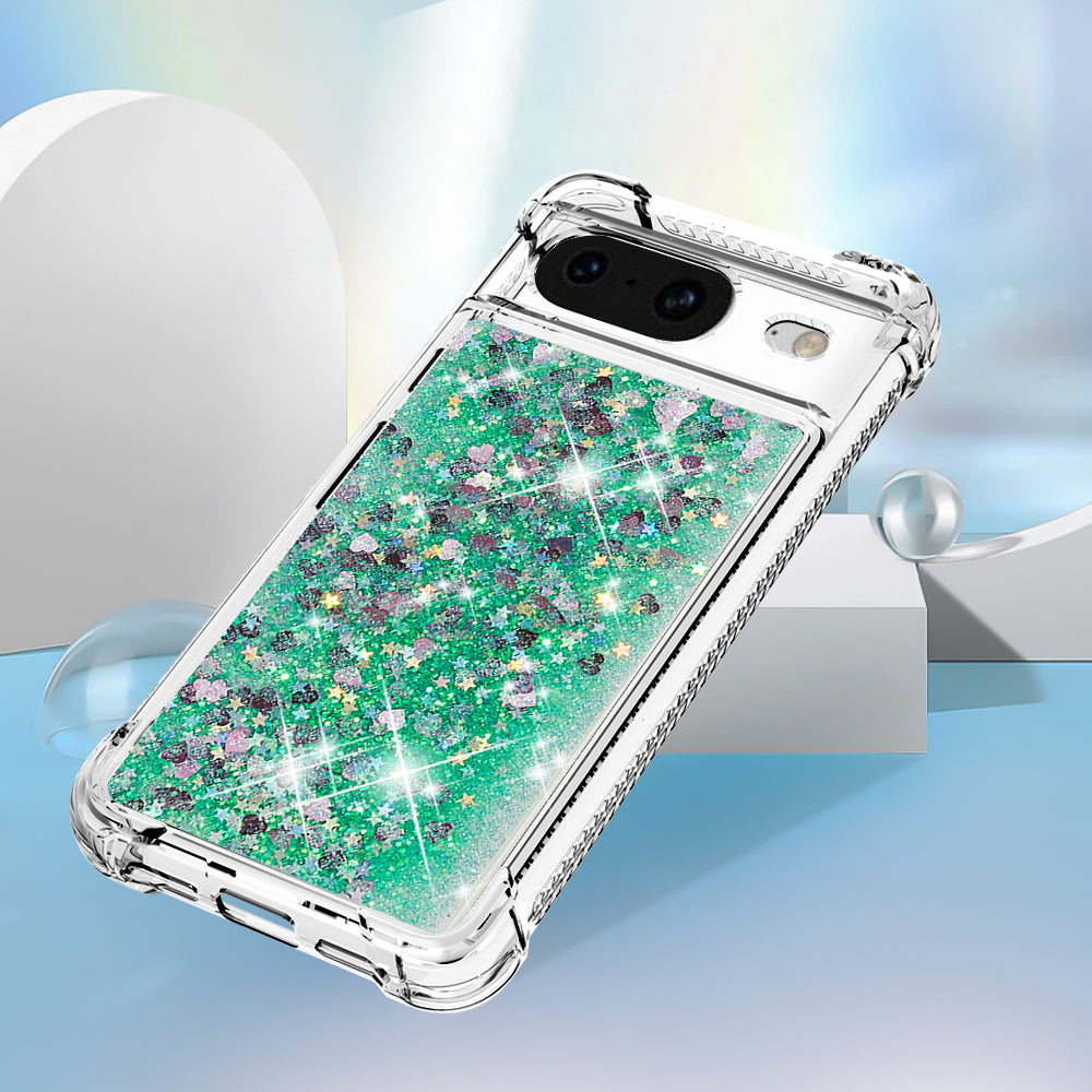 YB Quicksand Series-1 for Google Pixel 8 Sparkle Flowing Case TPU Corner Cushion Phone Cover