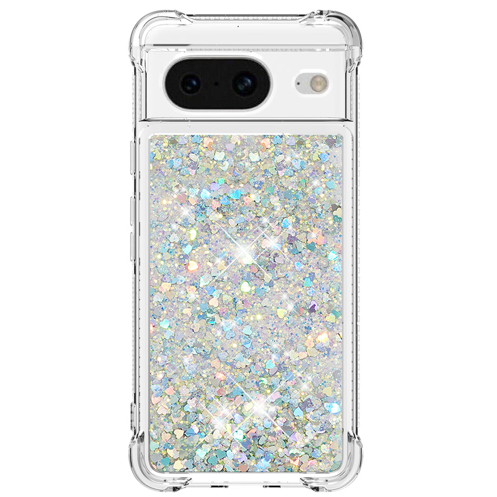 YB Quicksand Series-1 for Google Pixel 8 Sparkle Flowing Case TPU Corner Cushion Phone Cover