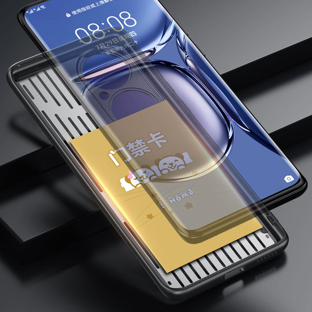 For Huawei P50 Pro 4G Magnetic Phone Case Hollow Heat Dissipation TPU + Aluminum Alloy Back Cover