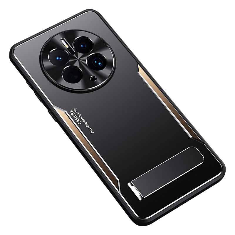 For Huawei Mate 50 Pro 4G TPU+Aluminium Alloy Kickstand Phone Case Shockproof Back Cover