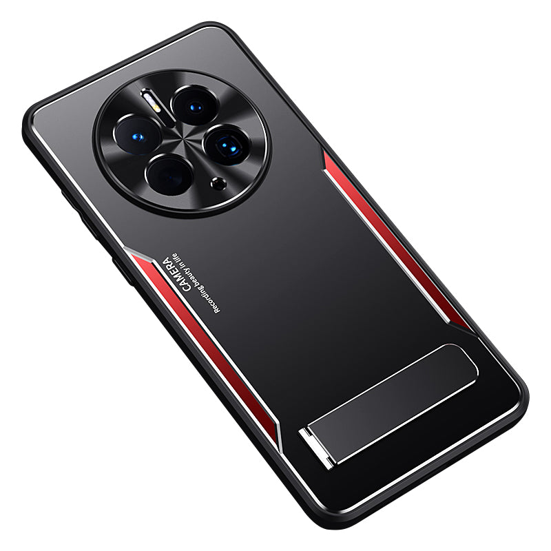 For Huawei Mate 50 Pro 4G TPU+Aluminium Alloy Kickstand Phone Case Shockproof Back Cover