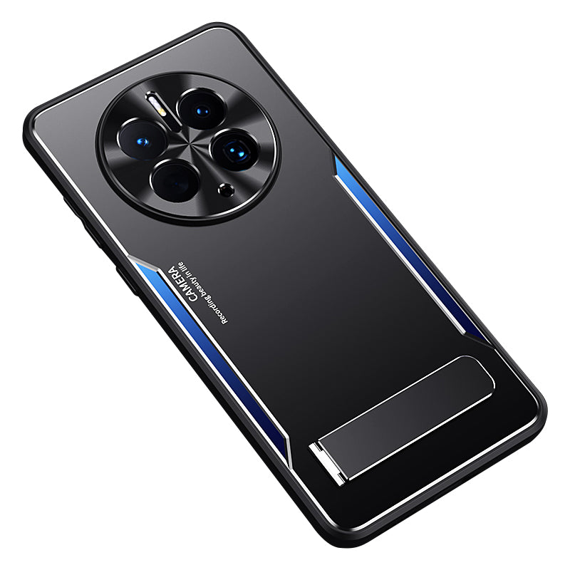 For Huawei Mate 50 Pro 4G TPU+Aluminium Alloy Kickstand Phone Case Shockproof Back Cover
