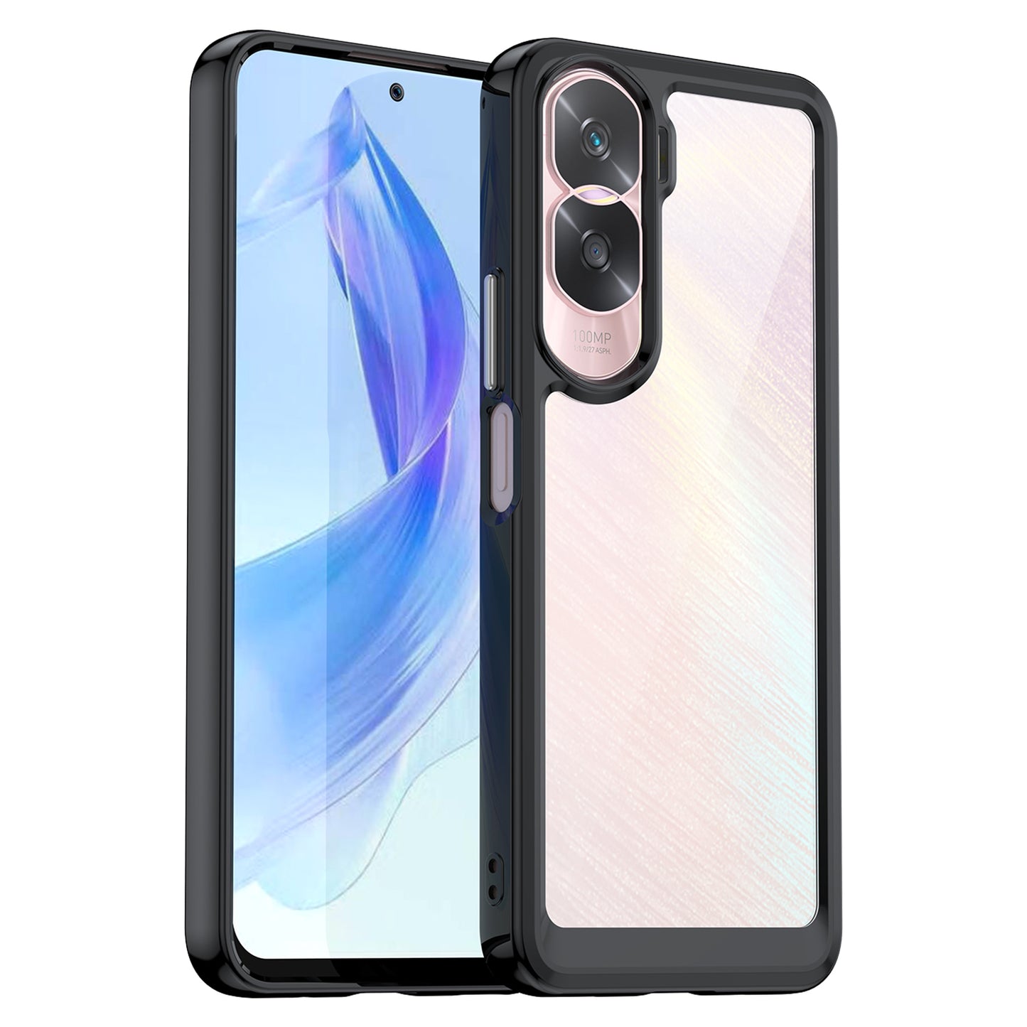 For Honor 90 Lite 5G / X50i 5G TPU+Acrylic Mobile Phone Back Cover Clear Protective Shockproof Case
