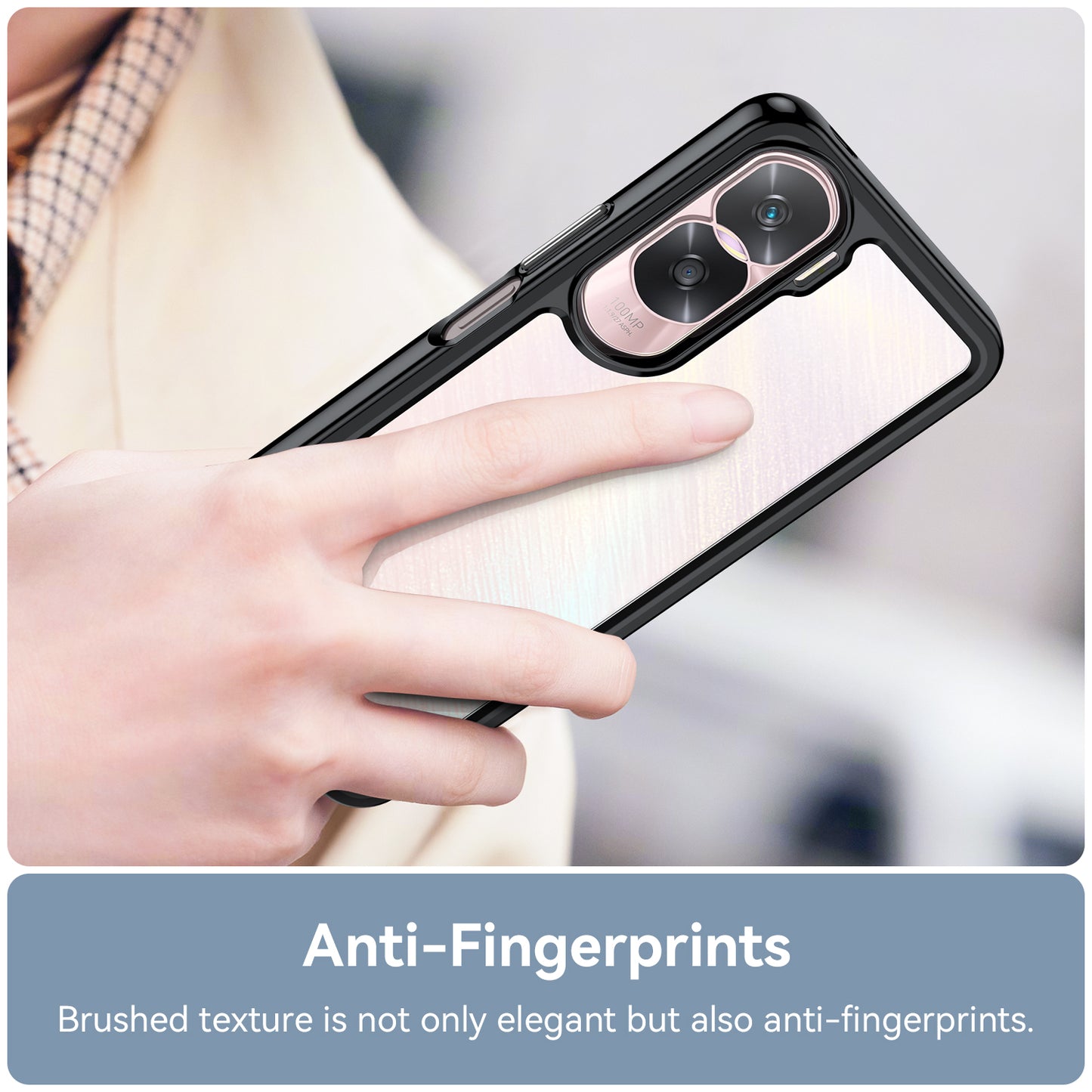 For Honor 90 Lite 5G / X50i 5G TPU+Acrylic Mobile Phone Back Cover Clear Protective Shockproof Case