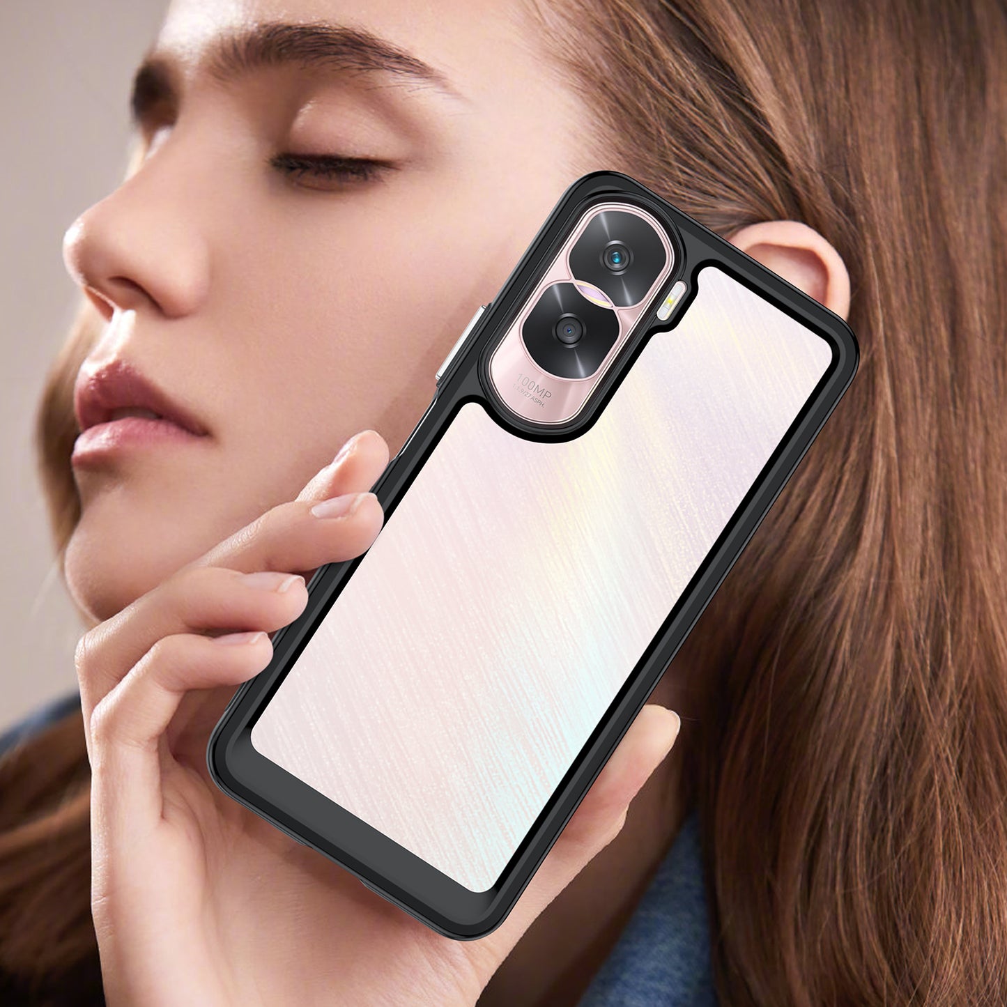 For Honor 90 Lite 5G / X50i 5G TPU+Acrylic Mobile Phone Back Cover Clear Protective Shockproof Case