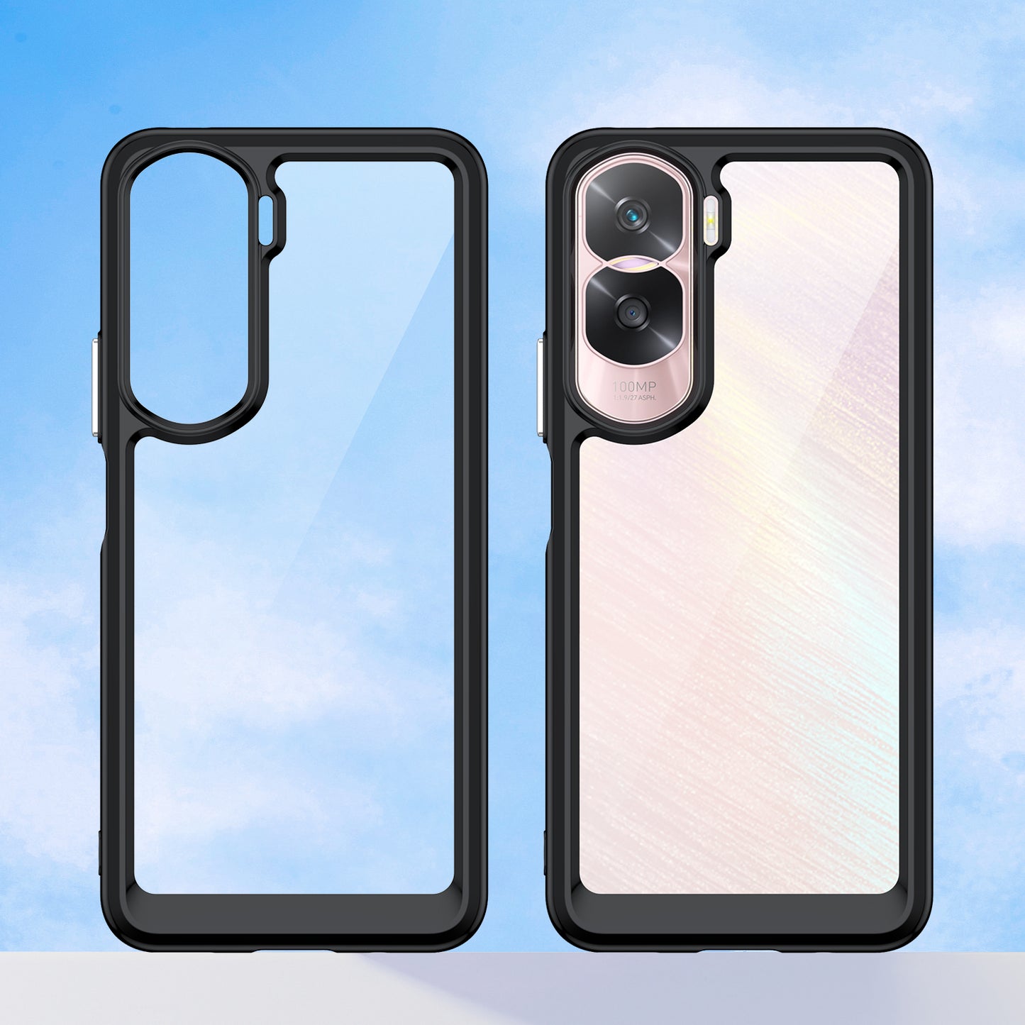 For Honor 90 Lite 5G / X50i 5G TPU+Acrylic Mobile Phone Back Cover Clear Protective Shockproof Case