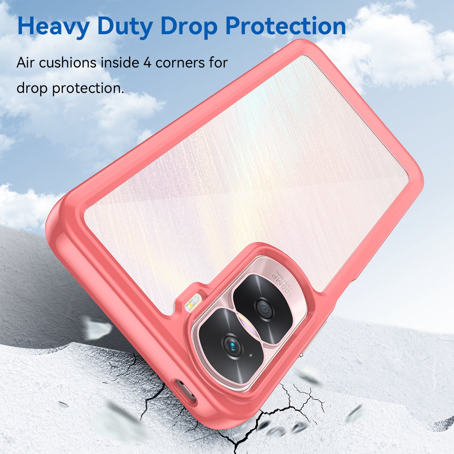 For Honor 90 Lite 5G / X50i 5G TPU+Acrylic Mobile Phone Back Cover Clear Protective Shockproof Case