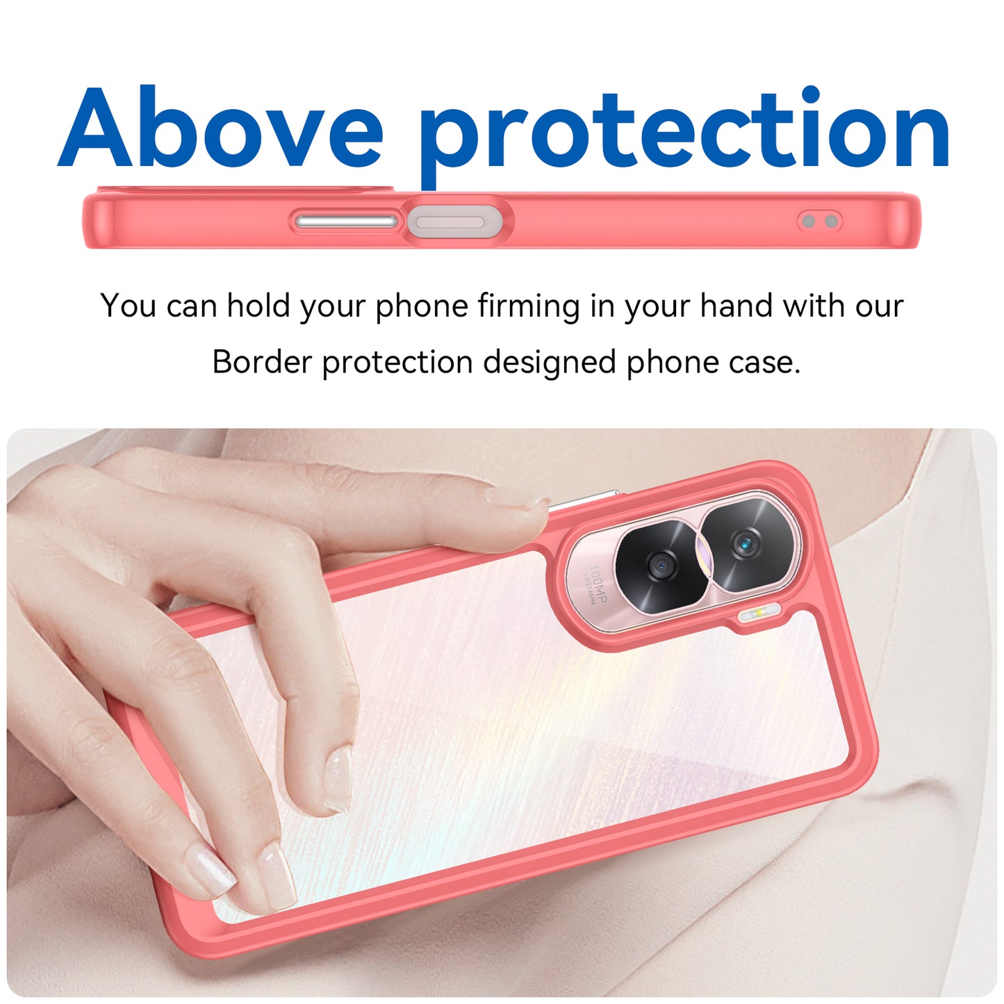 For Honor 90 Lite 5G / X50i 5G TPU+Acrylic Mobile Phone Back Cover Clear Protective Shockproof Case