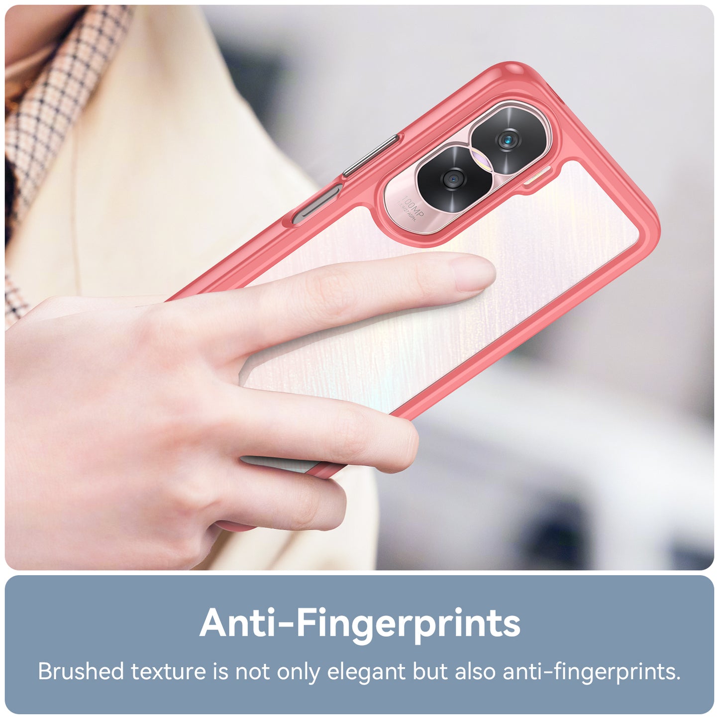 For Honor 90 Lite 5G / X50i 5G TPU+Acrylic Mobile Phone Back Cover Clear Protective Shockproof Case