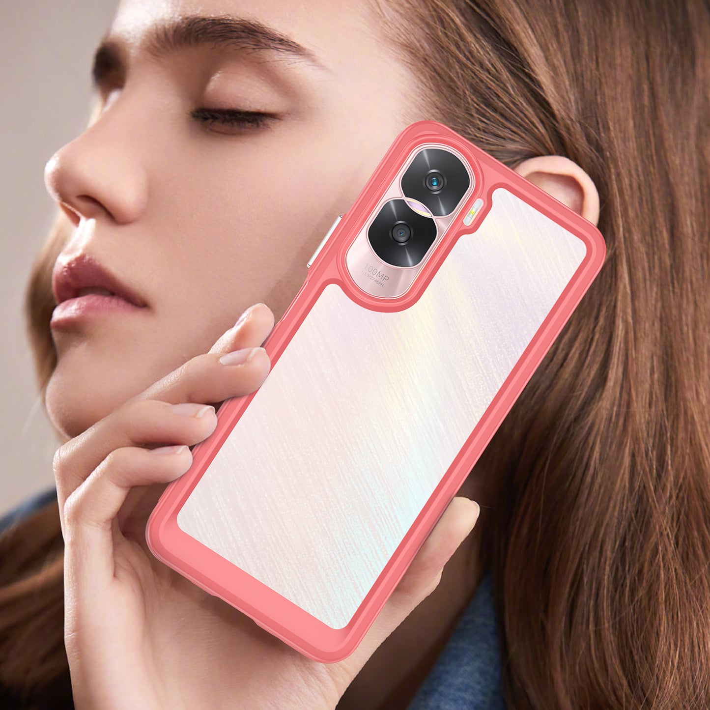 For Honor 90 Lite 5G / X50i 5G TPU+Acrylic Mobile Phone Back Cover Clear Protective Shockproof Case