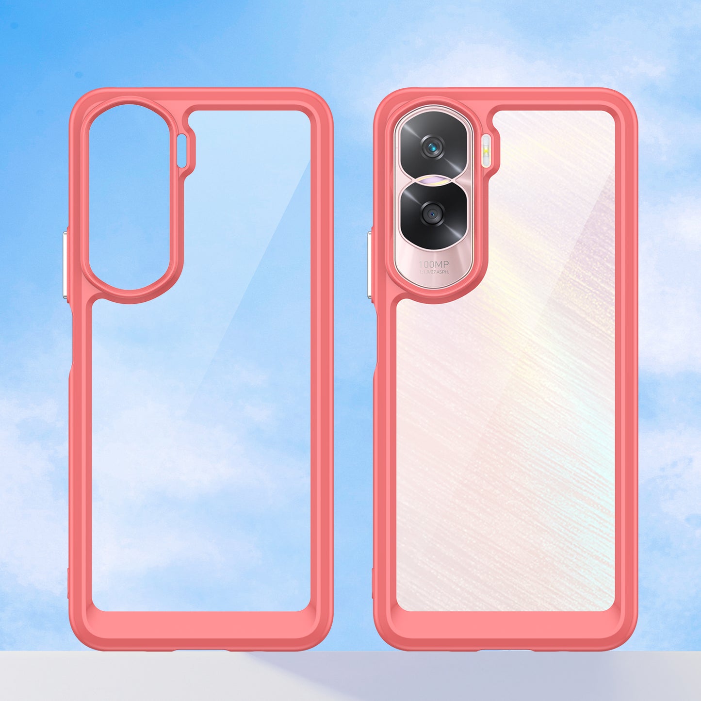 For Honor 90 Lite 5G / X50i 5G TPU+Acrylic Mobile Phone Back Cover Clear Protective Shockproof Case