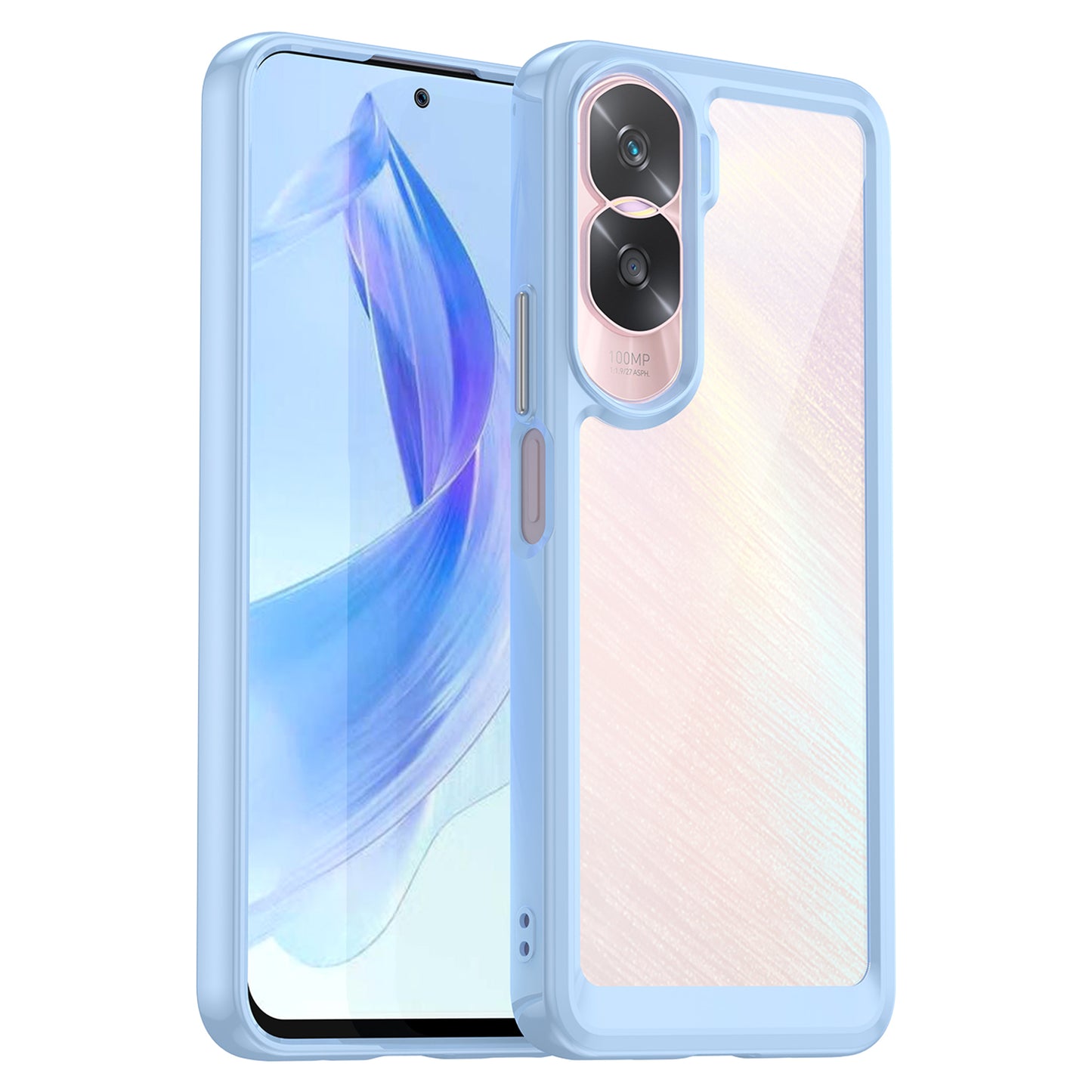 For Honor 90 Lite 5G / X50i 5G TPU+Acrylic Mobile Phone Back Cover Clear Protective Shockproof Case