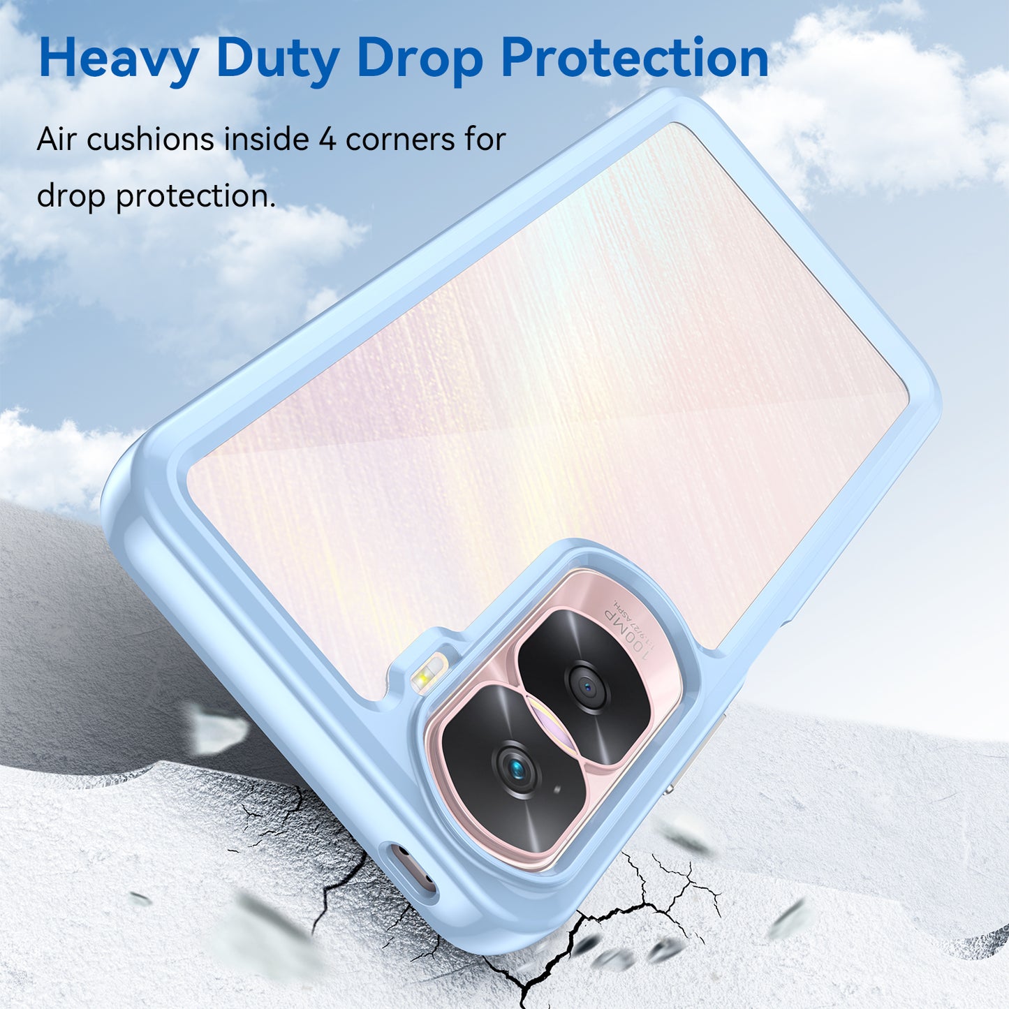 For Honor 90 Lite 5G / X50i 5G TPU+Acrylic Mobile Phone Back Cover Clear Protective Shockproof Case
