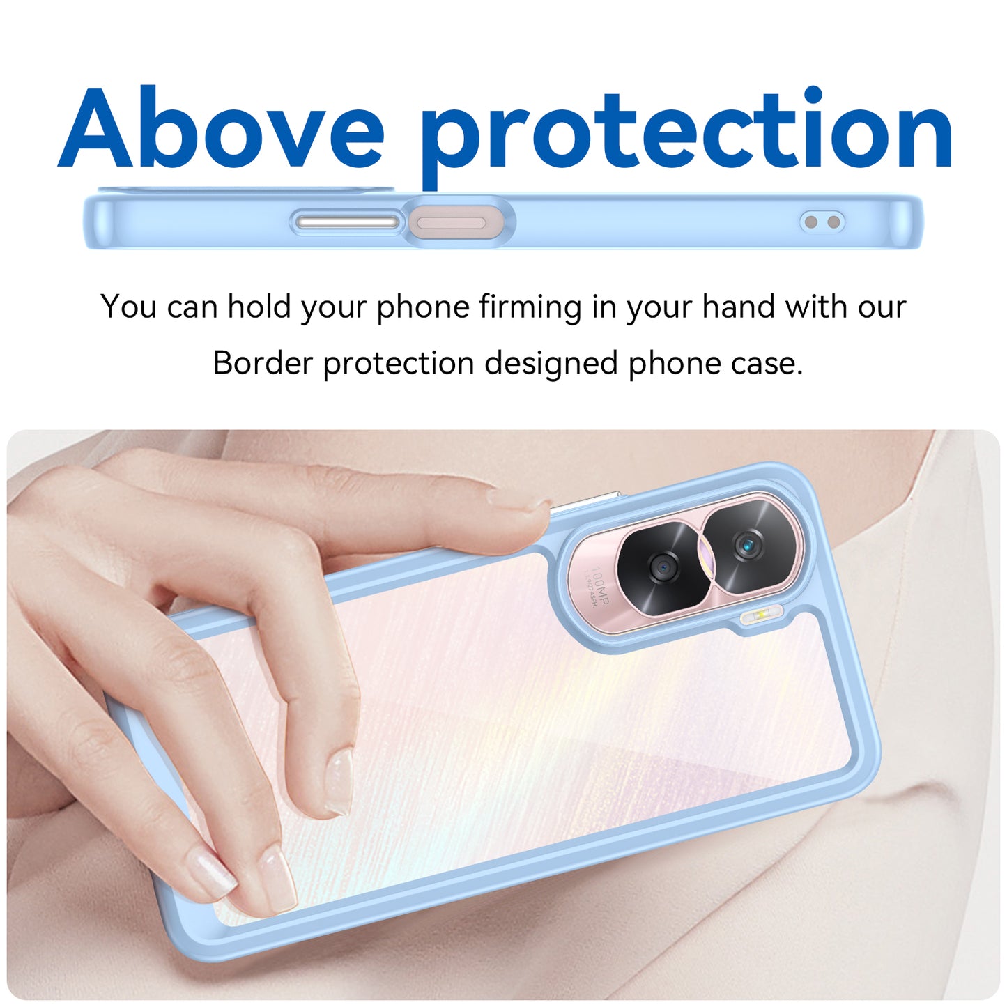 For Honor 90 Lite 5G / X50i 5G TPU+Acrylic Mobile Phone Back Cover Clear Protective Shockproof Case