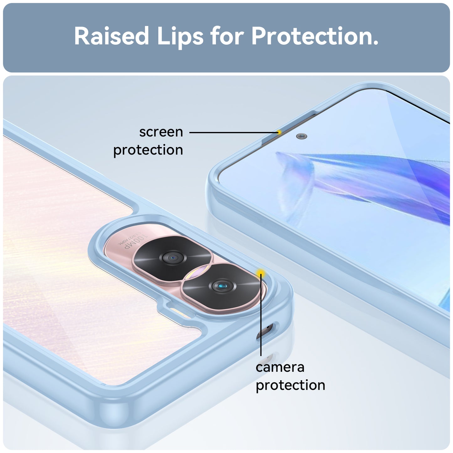 For Honor 90 Lite 5G / X50i 5G TPU+Acrylic Mobile Phone Back Cover Clear Protective Shockproof Case