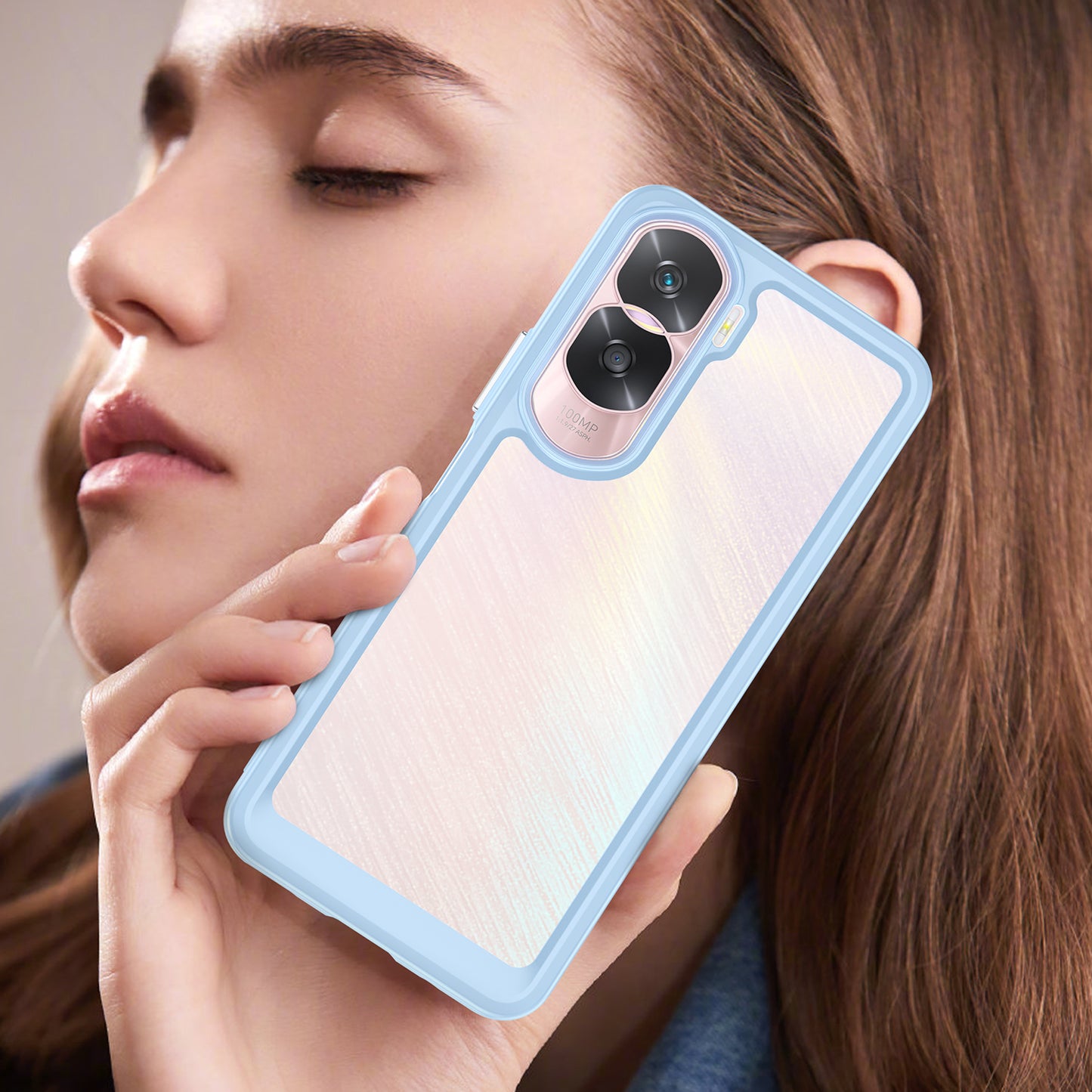 For Honor 90 Lite 5G / X50i 5G TPU+Acrylic Mobile Phone Back Cover Clear Protective Shockproof Case