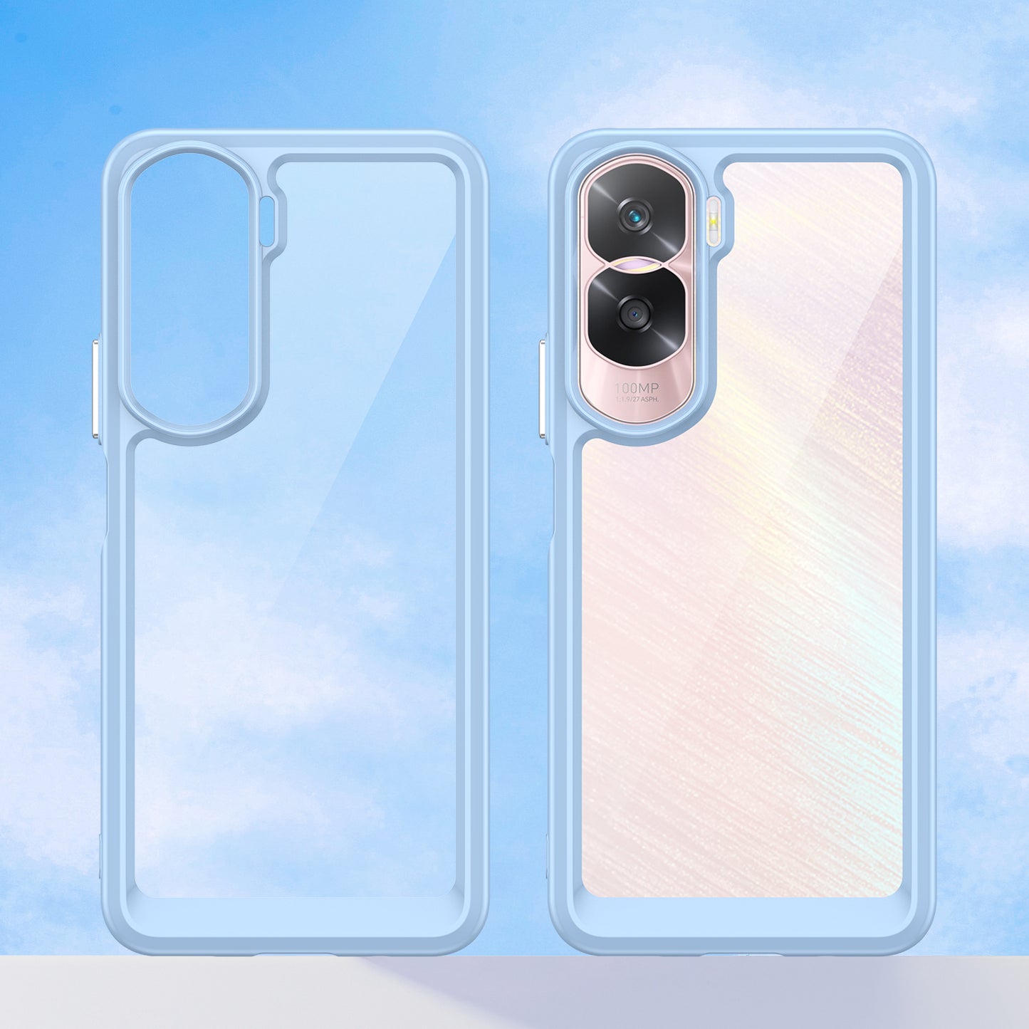 For Honor 90 Lite 5G / X50i 5G TPU+Acrylic Mobile Phone Back Cover Clear Protective Shockproof Case