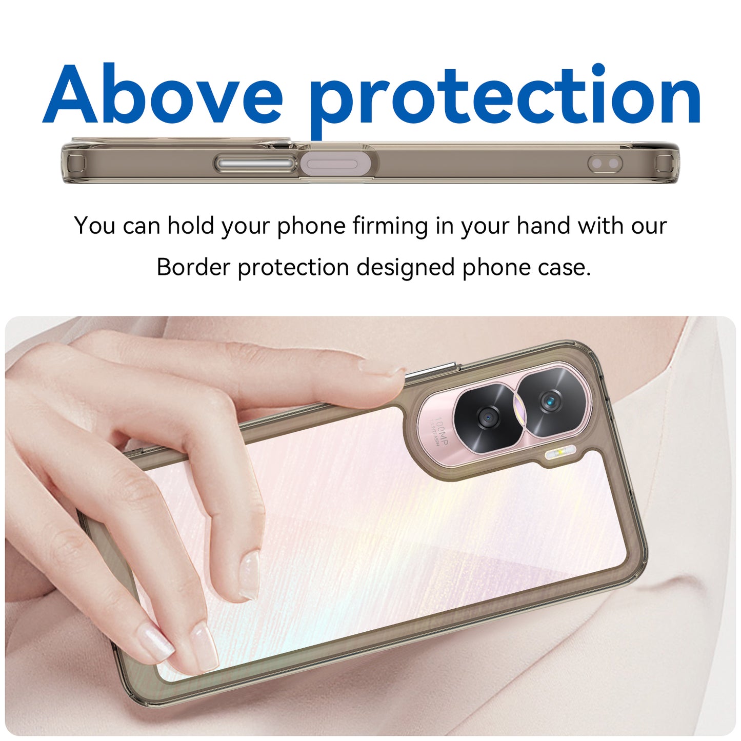 For Honor 90 Lite 5G / X50i 5G TPU+Acrylic Mobile Phone Back Cover Clear Protective Shockproof Case