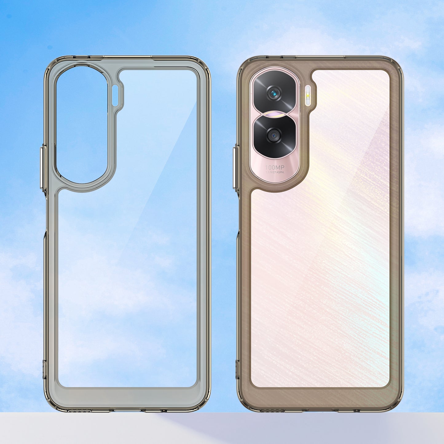 For Honor 90 Lite 5G / X50i 5G TPU+Acrylic Mobile Phone Back Cover Clear Protective Shockproof Case