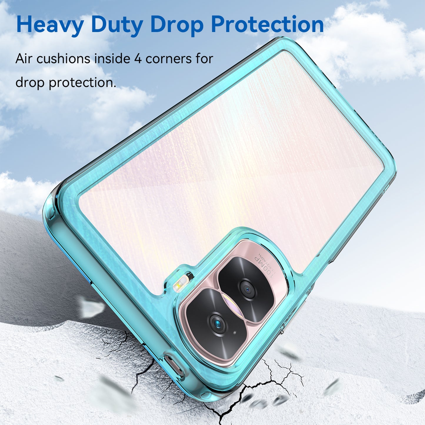For Honor 90 Lite 5G / X50i 5G TPU+Acrylic Mobile Phone Back Cover Clear Protective Shockproof Case