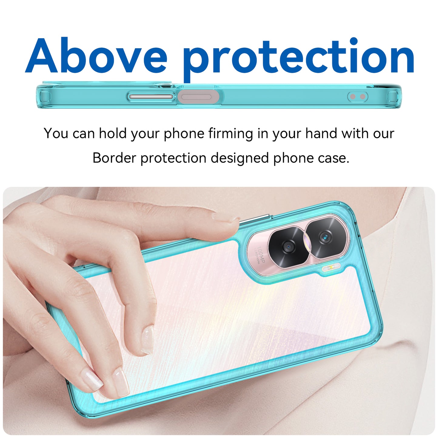 For Honor 90 Lite 5G / X50i 5G TPU+Acrylic Mobile Phone Back Cover Clear Protective Shockproof Case