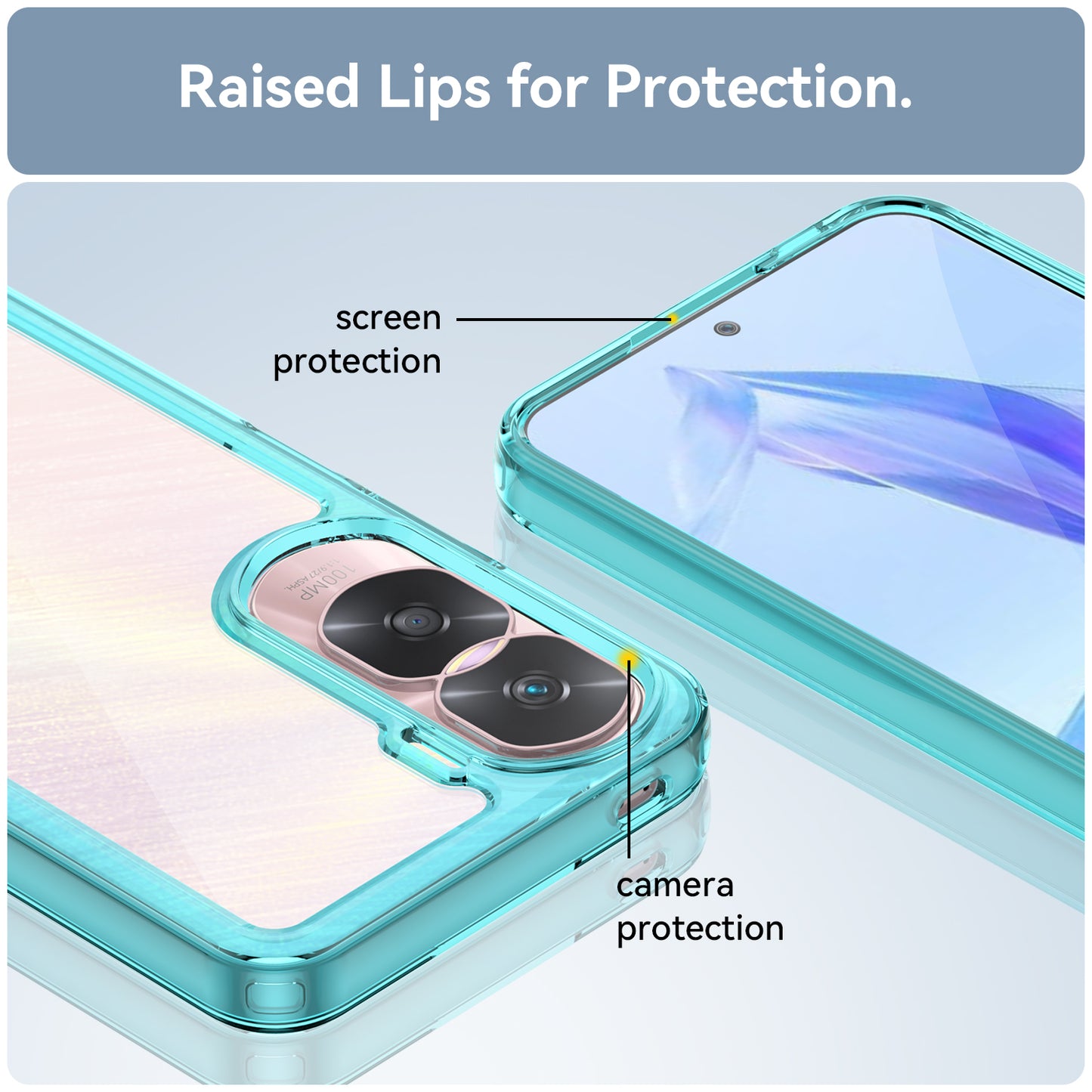 For Honor 90 Lite 5G / X50i 5G TPU+Acrylic Mobile Phone Back Cover Clear Protective Shockproof Case