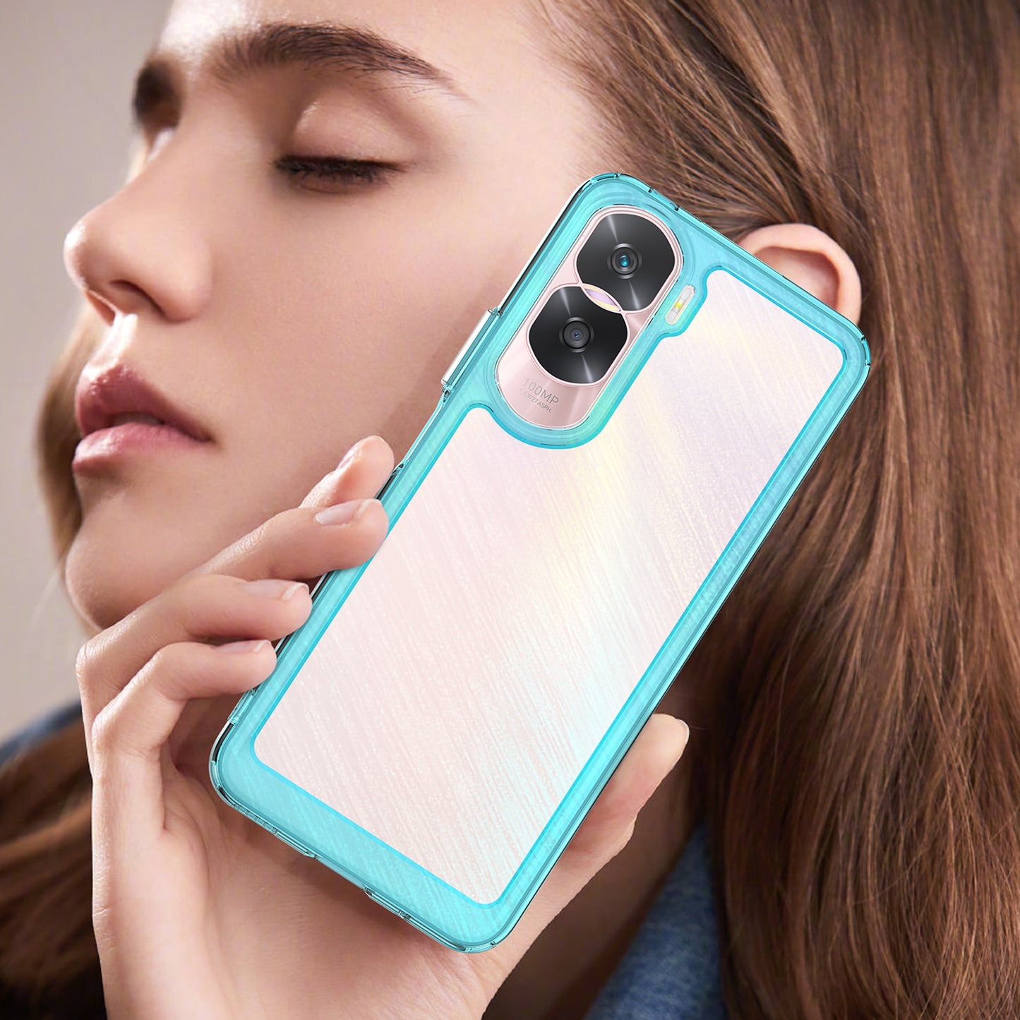 For Honor 90 Lite 5G / X50i 5G TPU+Acrylic Mobile Phone Back Cover Clear Protective Shockproof Case