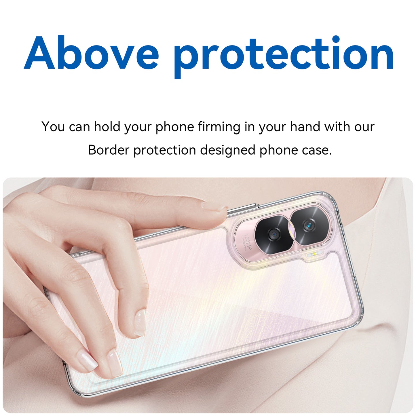 For Honor 90 Lite 5G / X50i 5G TPU+Acrylic Mobile Phone Back Cover Clear Protective Shockproof Case