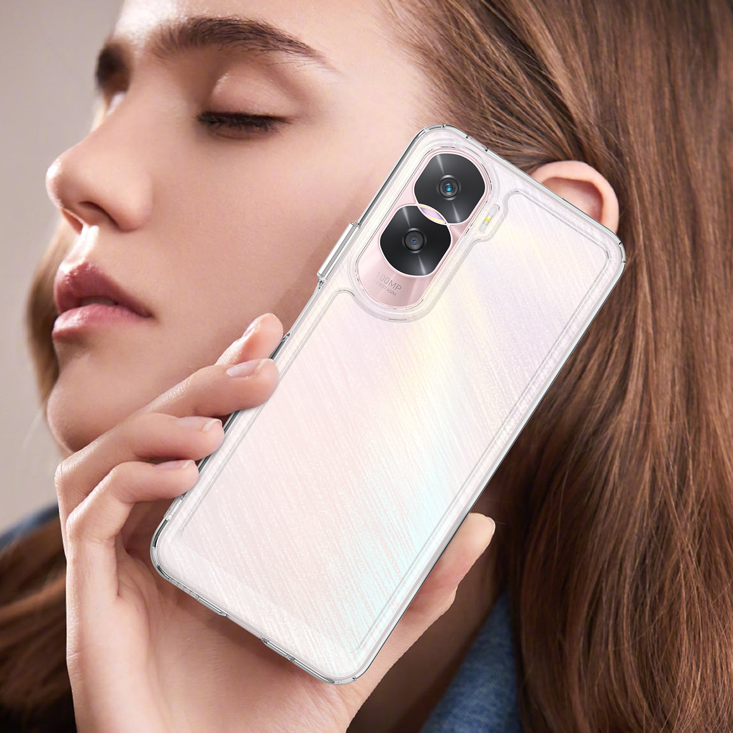 For Honor 90 Lite 5G / X50i 5G TPU+Acrylic Mobile Phone Back Cover Clear Protective Shockproof Case