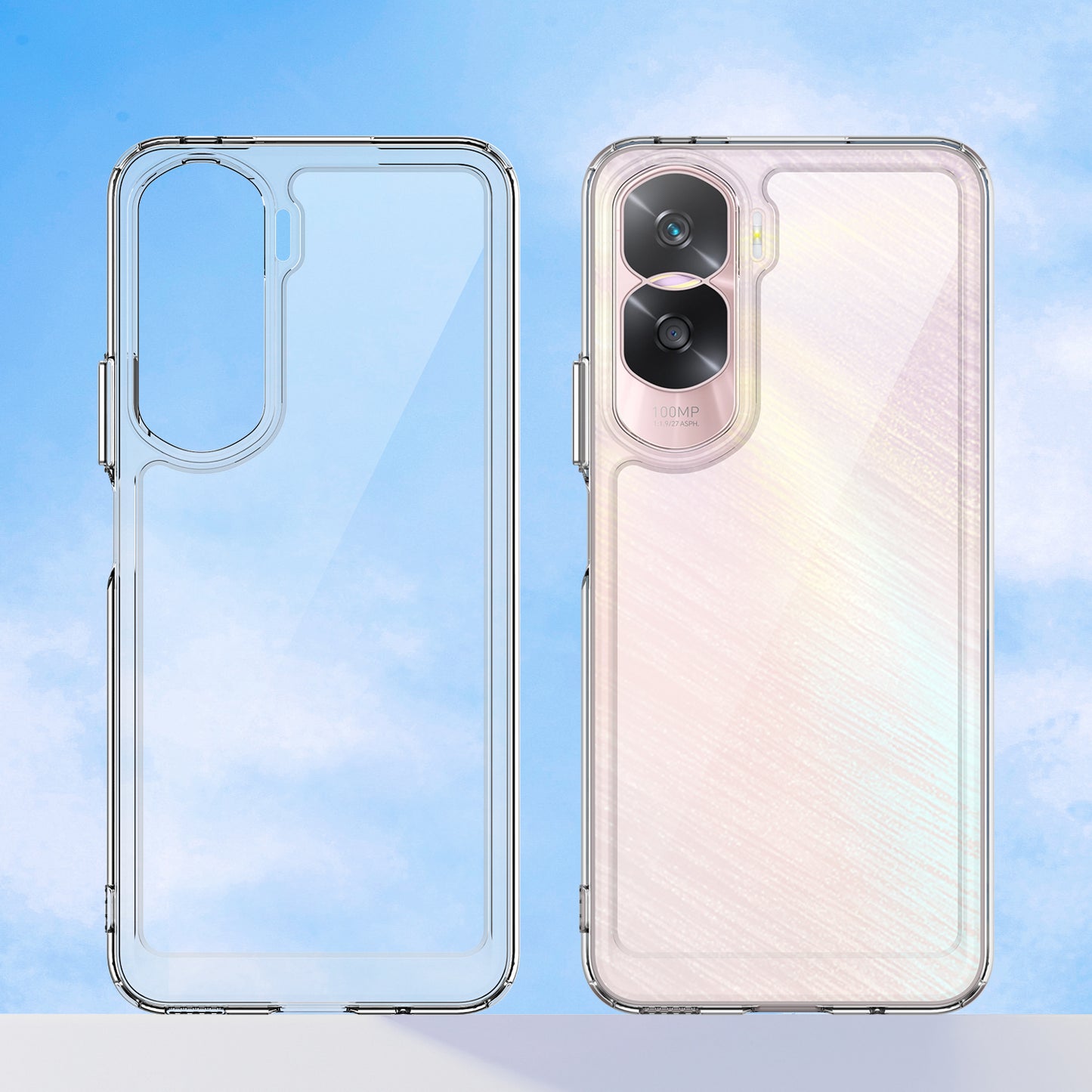 For Honor 90 Lite 5G / X50i 5G TPU+Acrylic Mobile Phone Back Cover Clear Protective Shockproof Case