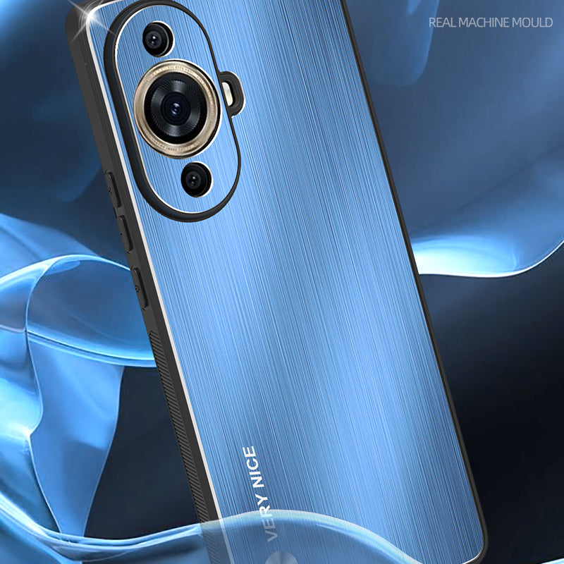 For Huawei nova 11 Pro / nova 11 Ultra Aluminium Alloy Back + TPU Frame Phone Case Brushed Cover