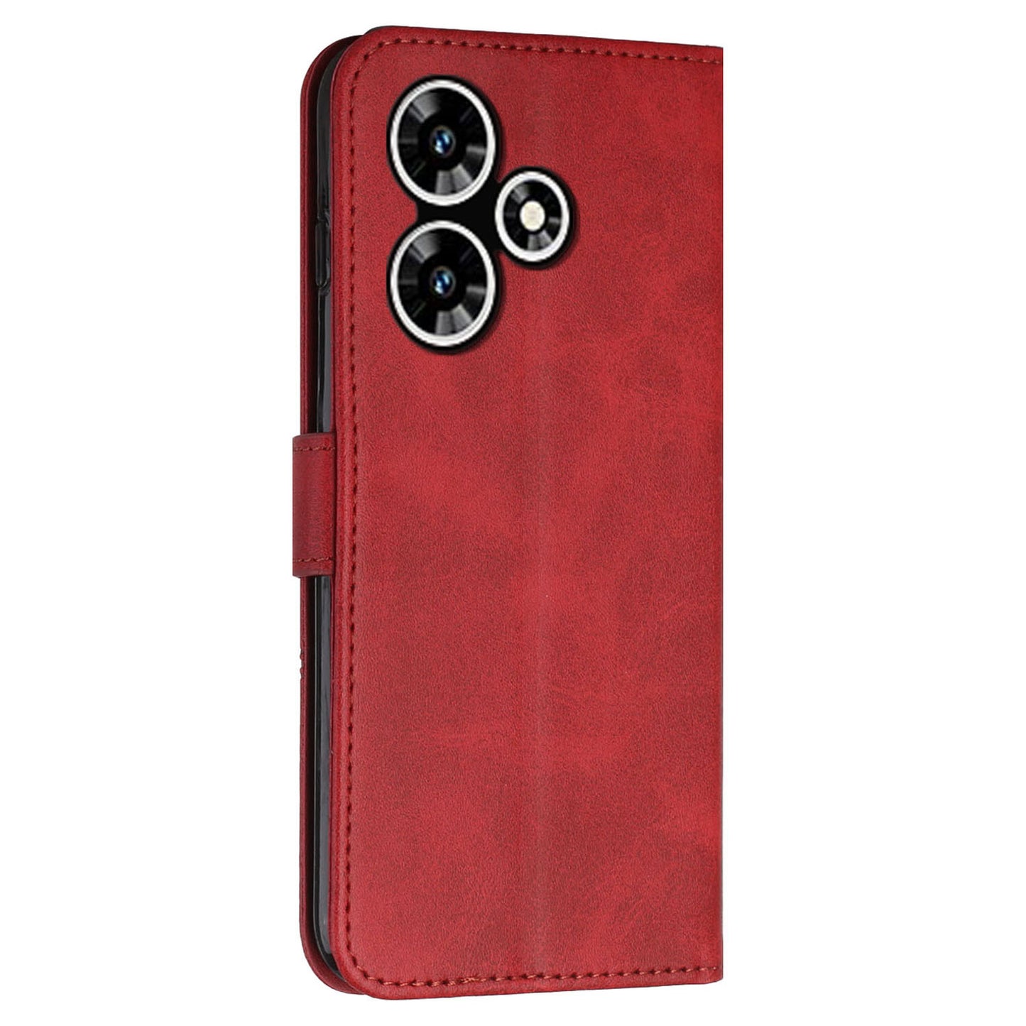 For Infinix Hot 30 Smartphone Case Anti-scratch PU Leather Magnetic Clasp Wallet Stand Cover