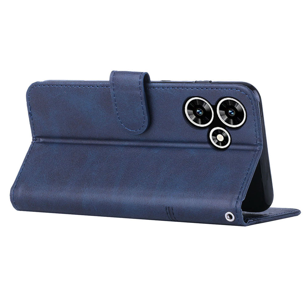 For Infinix Hot 30 Smartphone Case Anti-scratch PU Leather Magnetic Clasp Wallet Stand Cover