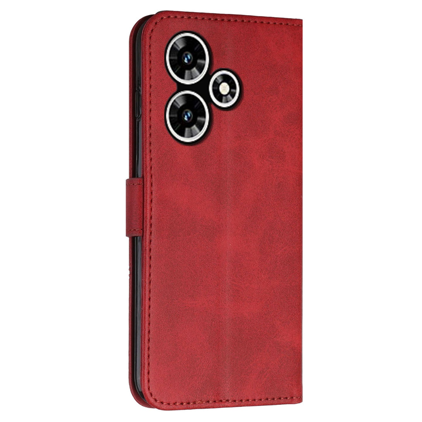 For Infinix Hot 30 Play NFC 4G Smartphone Case PU Leather Magnetic Clasp Wallet Foldable Stand Cover