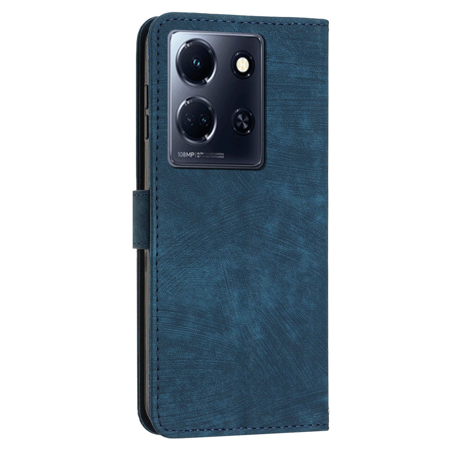 For Infinix Note 30 4G / 5G Imprinted Lines PU Leather Case Skin-touch Stand Wallet Phone Cover