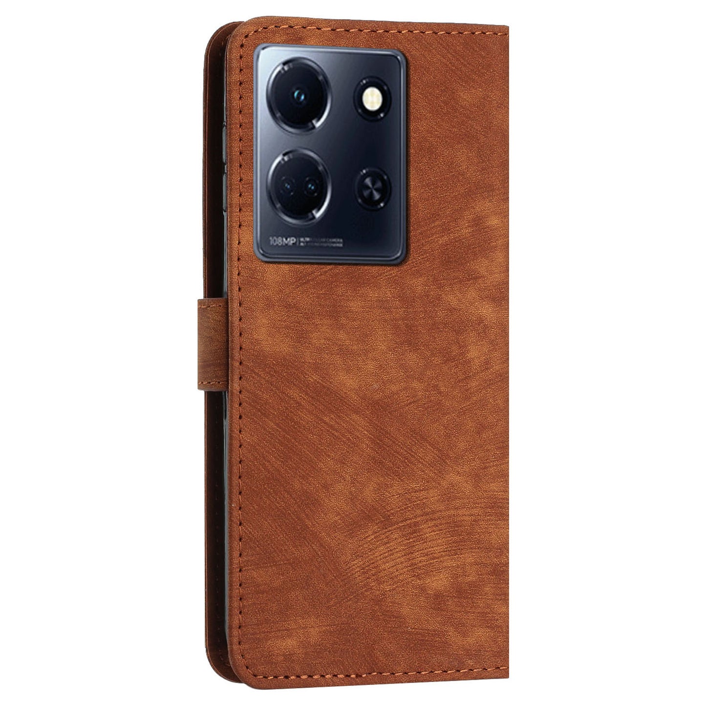For Infinix Note 30 4G / 5G Imprinted Lines PU Leather Case Skin-touch Stand Wallet Phone Cover